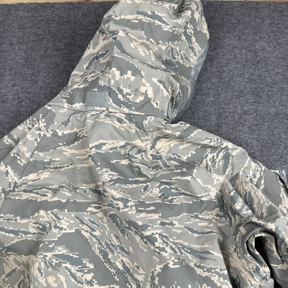 US Airforce Jacket Mens Small Regular Parka Military Tiger Stripe Camo APECS